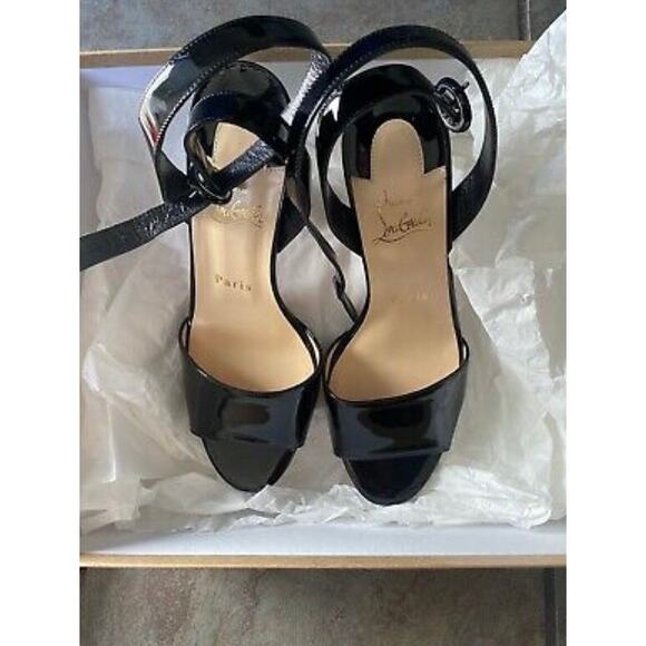 Christian Louboutin Havana forties 100 Patent Heels Black size 37.5 - Picture 3 of 12